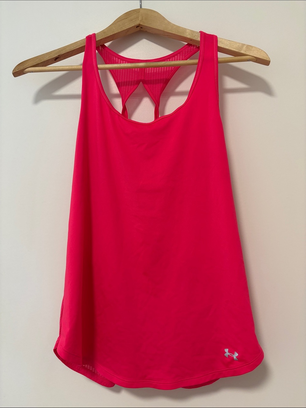Under Armour Bright Pink Racerback Mesh-Back Tank